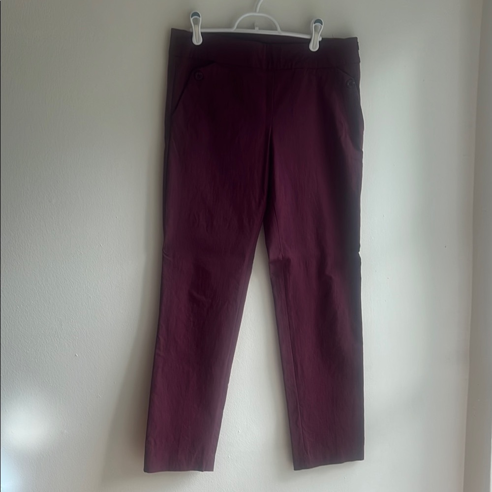 Chic Maroon Straight Leg Women's Pants